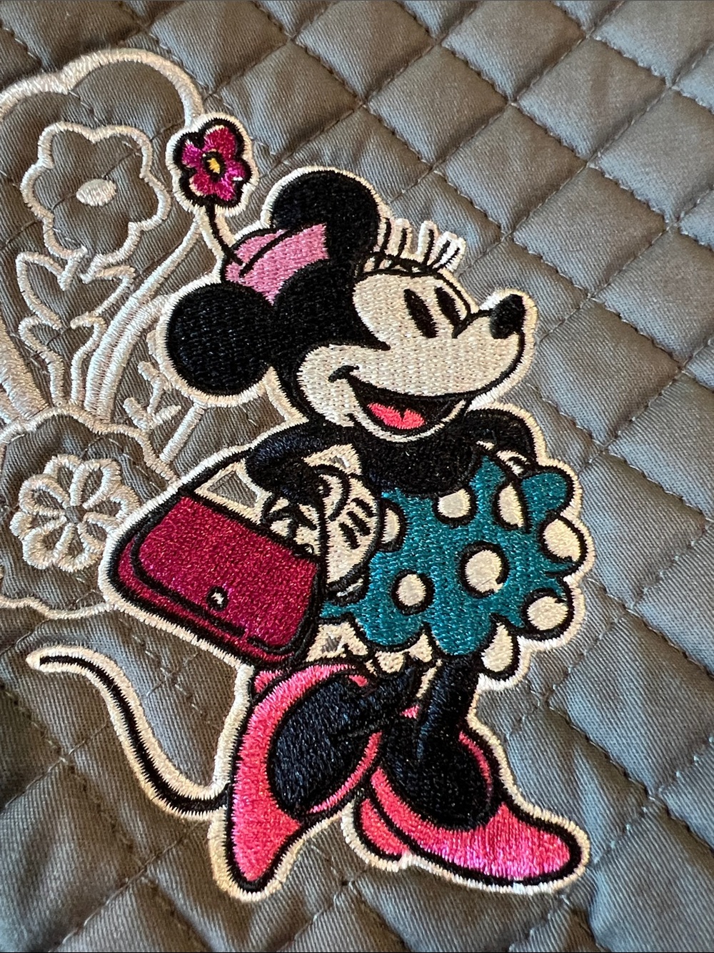 Vera Bradley Disney Minnie Mouse Triple Compartment Crossbody Bag Purse Gray - Picture 10 of 12